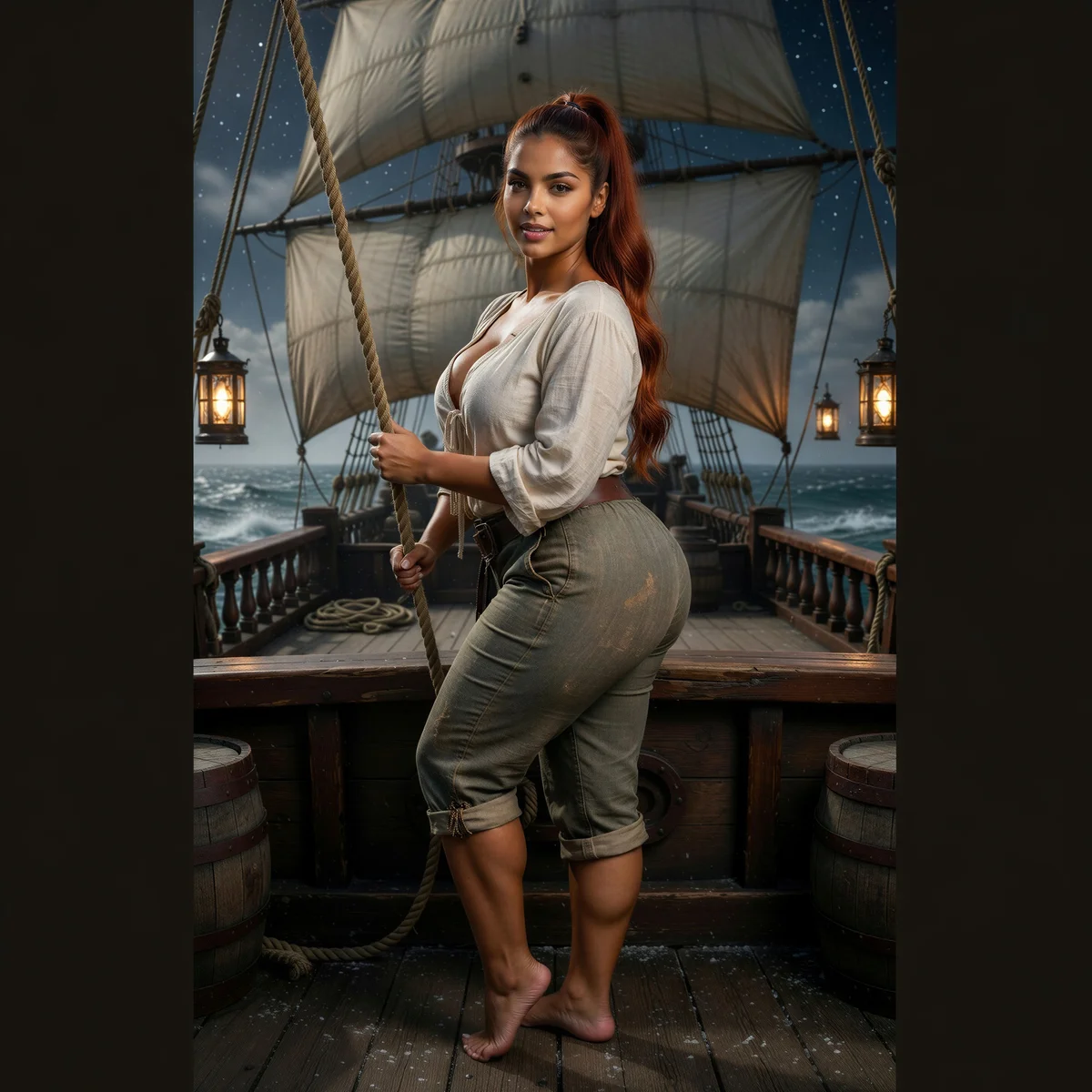 Pirate Ship Moonlight Watch