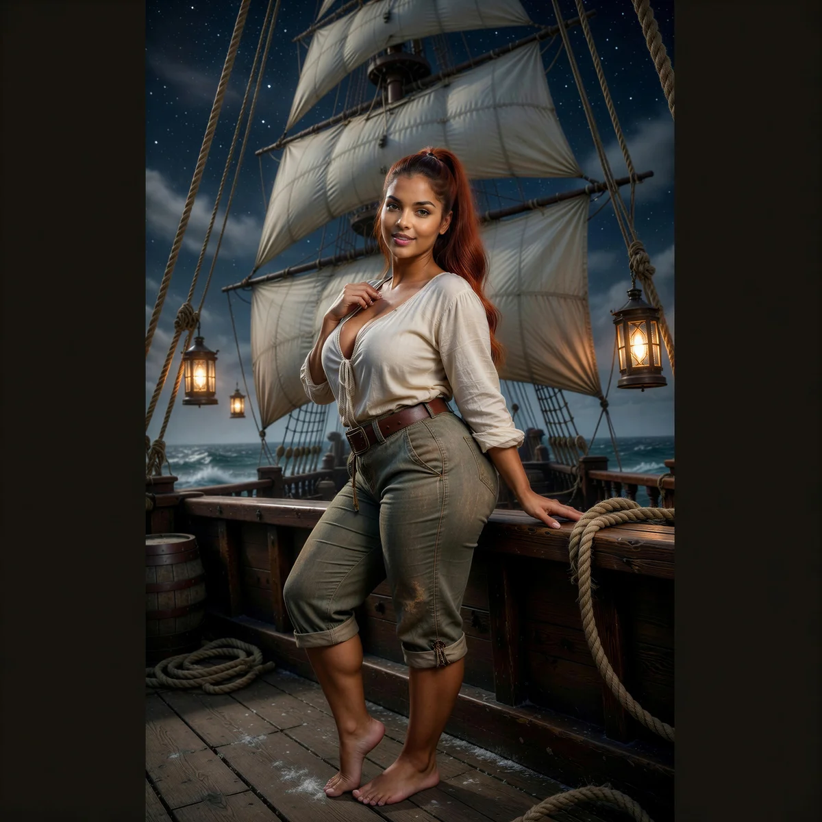 Pirate Ship Moonlight Watch