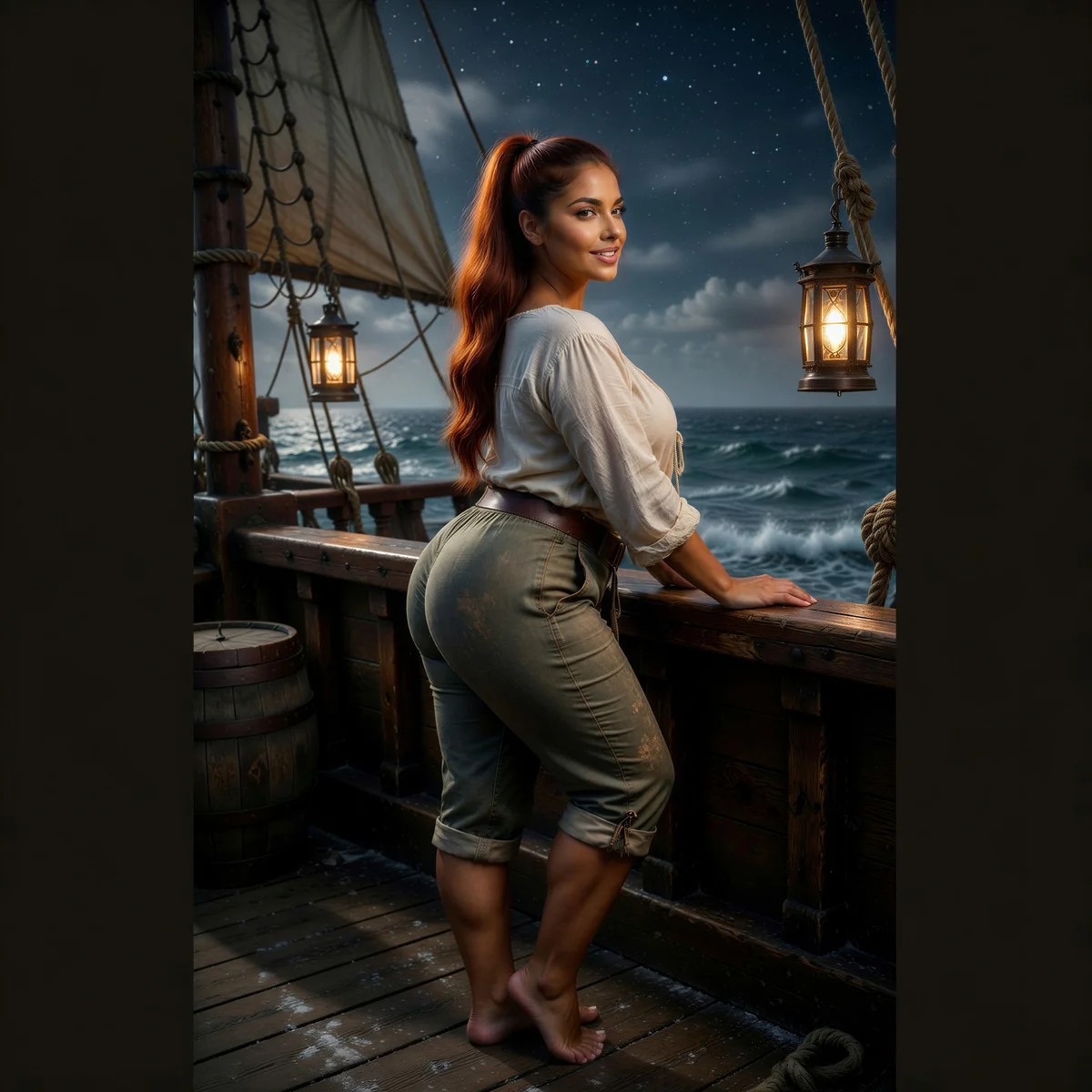 Pirate Ship Moonlight Watch