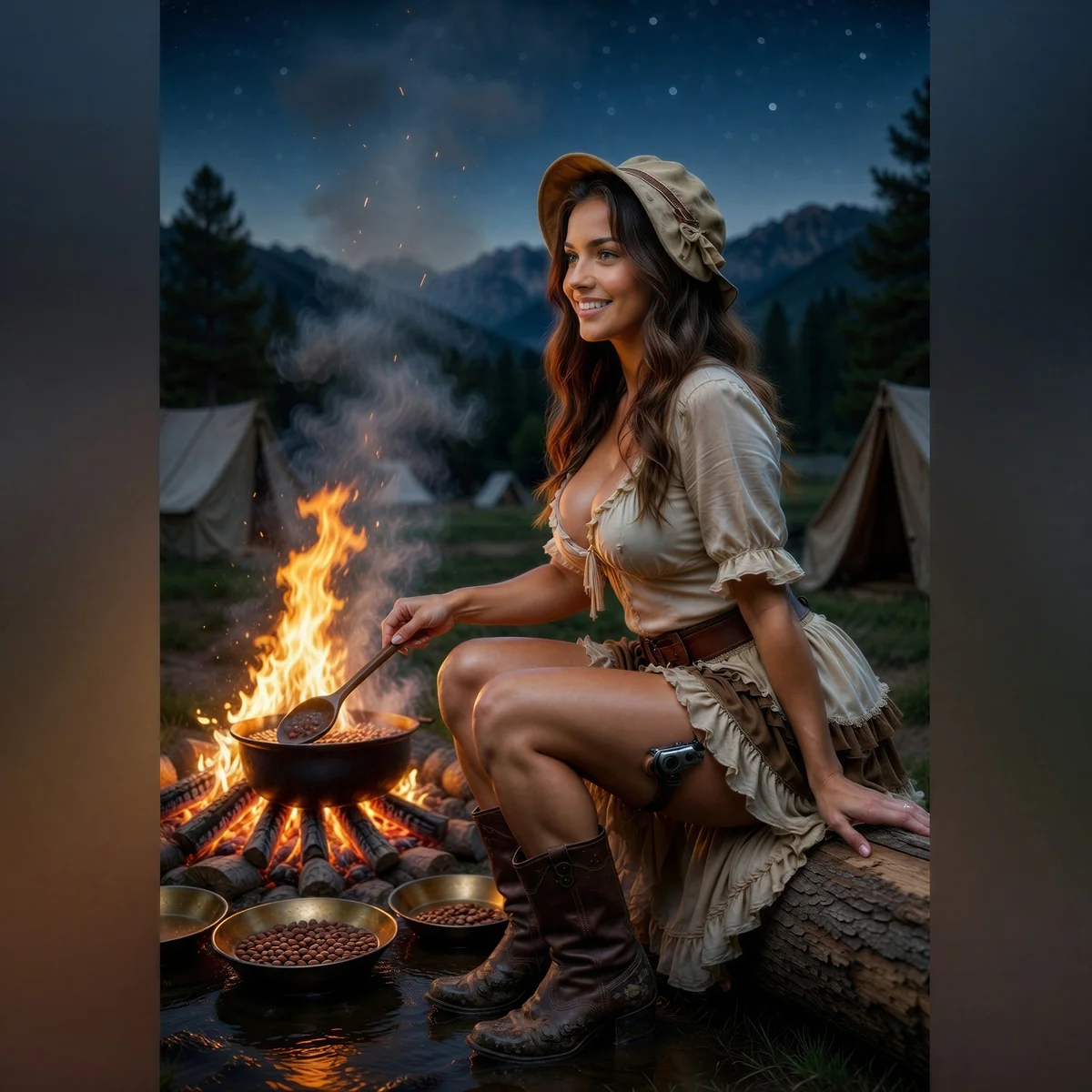 California Gold Rush Campfire